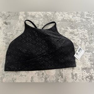 NWT lululemon flow Y high neck wrap front bra size 10